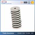 Round Base Neodymium Magnet with Center Hole Chrome Plate